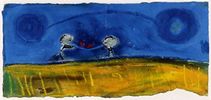 Lovers Alone|2005|pastel on paper|16 x 35.5 cm